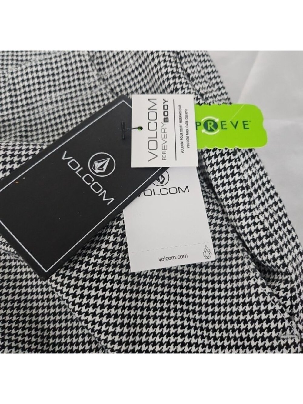 Volcom Womens Plus Size 18W Houndstooth Mini Skirt NWT Front Zip Black Academia - Picture 13 of 14